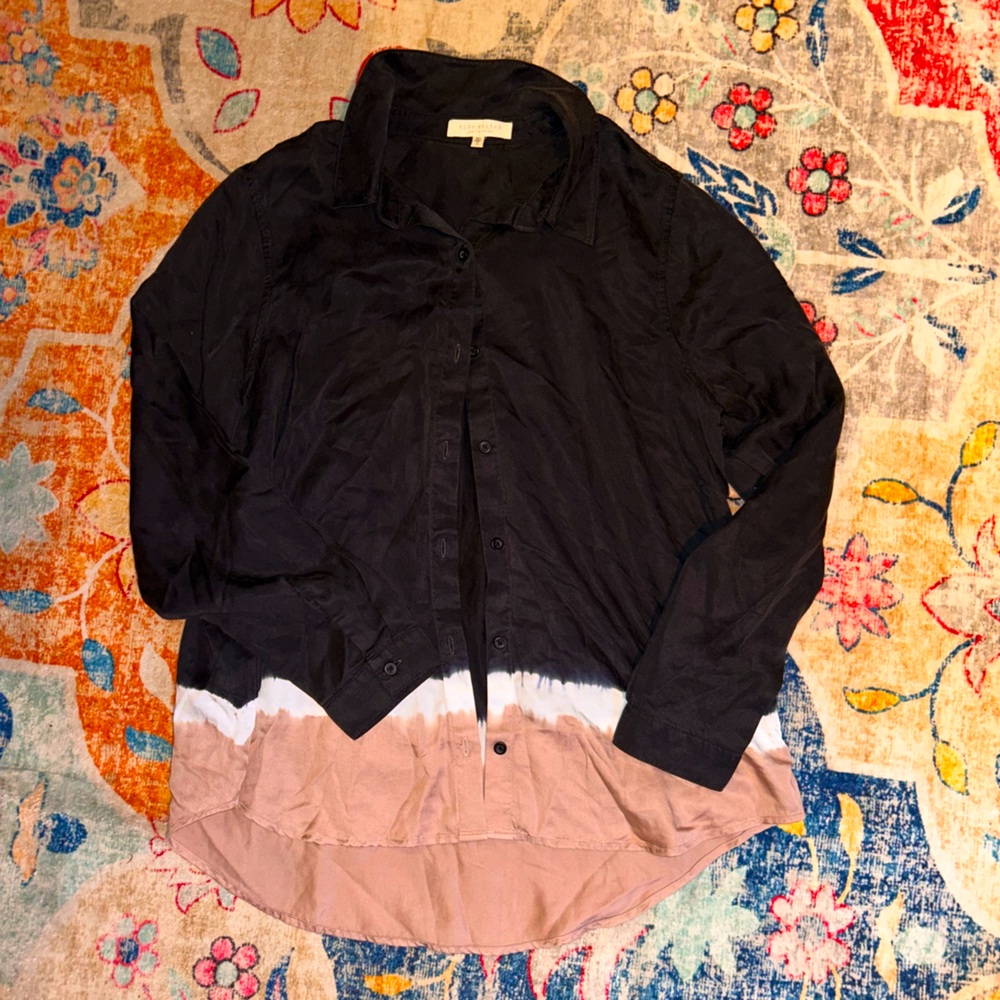 Side Stitch Button Down Top